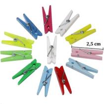 210 Mini Pregador Prendedor Madeira 2,5Cm Organizador Clip