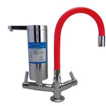 2141 C80 CF Torneira Gourmet Bica Móvel de Bancada Pia Mesa Cozinha Com Filtro e Tubo Flexível Vermelho