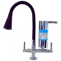 2141 C80 Torneira Gourmet Preta Bica Móvel Para Pia / Bancada de Cozinha