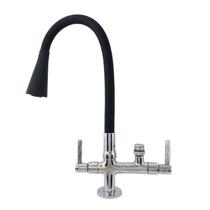 2142 C80 Torneira Gourmet Bica Móvel Bancada Pia Mesa Cozinha Tubo Cone Preto Flexível Saída Filtro 1/4 ou Purificadores 1/2