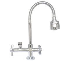 2143 MVS Torneira Gourmet Bica Móvel Alta Vazão Bancada Pia Mesa Cozinha Tubo Cromado Flexível Arejador Para Filtros 1/4 Lava Louças Roupas 3/4