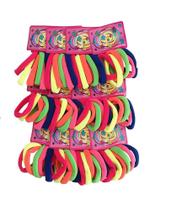 216 unidades Elástico De Cabelo Rabicó Xuxinha Colorido Neon