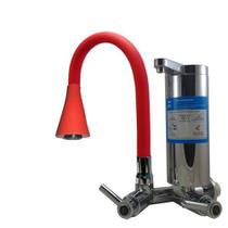 2161 C80 Torneira Gourmet Bica Móvel Com Filtro Parede Cozinha e Tubo Cone Flexível Vermelho