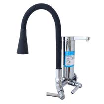 2161 CF 80 Torneira Bica Móvel Gourmet Com Filtro Para Parede de Cozinha e Tubo Flexível Cone Preto 2161 CF 80 Torneira Bica Móvel Gourmet Com Filtro Para Parede de Cozinha e Tubo Flexível Cone Preto