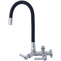 2163 C80 Torneira Bica Móvel Gourmet de Parede Cozinha Tubo Preto Flexível Para Filtros 1/4 ou Lava Louças Roupas 3/4