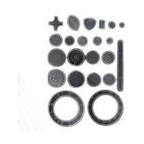 22/4 Peças Régua Espirógrafo Brinquedos De Desenho E Pintura Com Rodas De Engrenagens Interligadas - hairun