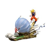 22 CM Dragon Ball Z Majin Buu Vs Son Goku Figuras De Ação Em PVC Anime Estátua Modelo Brinquedo