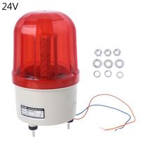 220V/12V/24V LED Alarme Luz Aviso Sinal de sinal buzzer Rotary Strobe Flash Siren Iluminação de Som De emergência Hummer - Vermelho