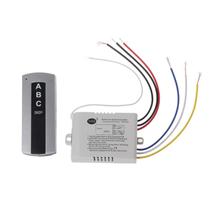 220V 3-way Wireless Light Switch &Receiver Kit para lâmpadas de teto de lâmpadas LED - Cinza