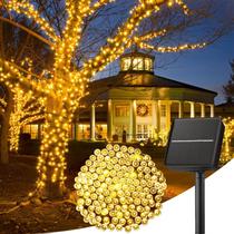 22m 200 Leds Solar String Lights Warm Colour Luzes Solares De Natal