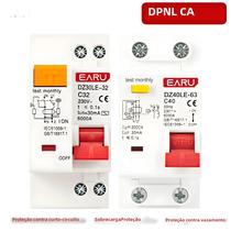 230V 1P + N RCBO MCB 6-63A Sobre Proteção Contra Vazamento De Corrente Curta DZ30LE DZ47LE EPNL DPNL