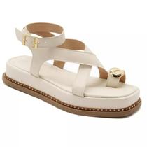 23403FP-Sandália Flatform Feminina Papete Tiras Fivela Napa 23403FP-Sandália Flatform Feminina Papete Tiras Fivela Napa