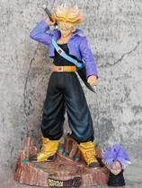 23cm Dragon Ball Z Super Saiyan Trunks Anime Estatueta Modelo Pvc Estátua Decoração Brinquedo