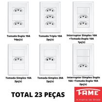 23un Tomada Interruptor Simples Duplo Triplo Evidence FAME