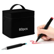 24/36/48/60 Cores Caneta Marcadora Kit Com Ponta Dupla