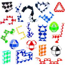 24 Blocos Fidget Snake Cube - Brinquedo Sensorial Antiestresse