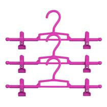 24 Cabide Adulto Saia, Calça, Bermuda Rosa com Presilhas