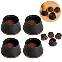 24 Capas Silicone Antiderrapante Pés Cadeira Proteção Piso