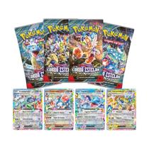 24 Cartas Pokémon Brilhantes Originais Jogo de Cartas Único