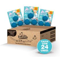 24 Cartelas com 3 Blocos Tablete Vaso Sanitário MARINE 45g Bloco CAIXA ACOPLADA TRIPLO Novo Frescor Banheiro Kit 72 Un