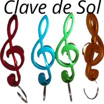 24 Chaveiro simbolo Nota Musical Clave De Sol Em Aluminio