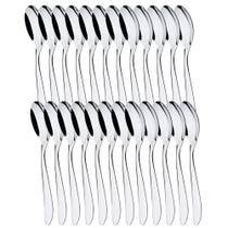 24 Colheres de Sobremesa 16,4cm Inox Lyon Brinox Doces Caldas Pavê Mousse Torta