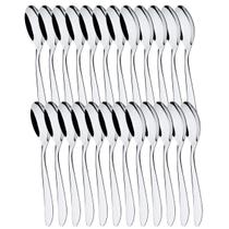 24 Colheres de Sobremesa 16,4cm Inox Lyon Brinox Doces Caldas Pavê Mousse Torta