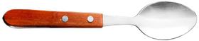 24 Colheres Inox Com Cabo de Madeira Ke Home casa restaurante 6283-6