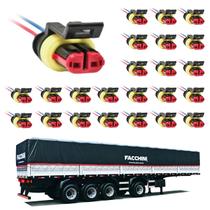 24 Conector Chicote Lanterna LED Lateral Facchini 2 vias