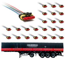 24 Conector Chicote Lanterna LED Lateral Guerra 5 vias