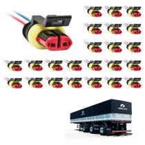 24 Conector Chicote Lanterna LED Lateral Librelato 2 vias