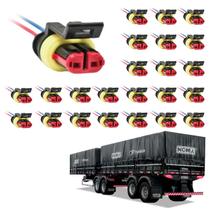 24 Conector Chicote Lanterna LED Lateral Noma 2 vias