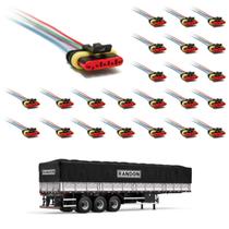 24 Conector Chicote Lanterna LED Lateral Randon 5 vias