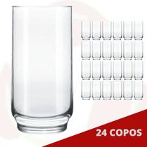24 Copo de Vidro Lights Transparente 300ML Nadir Long Drink