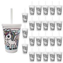 24 Copos Para Pintar Copo Infantil 350ml Seguro Resistente
