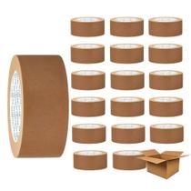 24 Fita Kraft Crepada Adesiva 45mmx40m Marrom para Caixas Molduras Super Aderente Delfix
