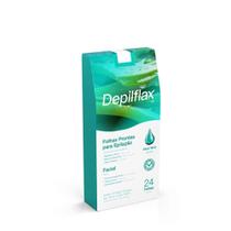 24 Folhas Prontas Depilação Facial Depilflax Papel Cera Depilatória