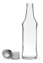 24 Garrafas De Vidro New Ice 275Ml + Tampas Metálica Pratea