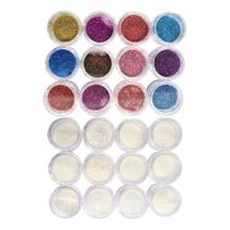 24 Glitter Encapsulado Flocado Pedrarias Caviar Strass Unhas