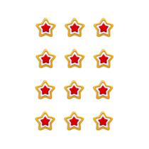 24 Imãs De Estrelas Triplas Geladeira E Murais - Amarelo