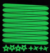 24 Img Adesivos Fosforescentes Brilham no Escuro Chuva de Meteoros 19cm Estrelas - Decoração Quarto Infantil 24 Img Adesivos Fosforescentes Brilham no Escuro Chuva de Meteoros 19cm Estrelas - Decoração Quarto Infantil