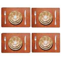 24 Jogo Americano COURO Impermeável Limpa Facil para MESA