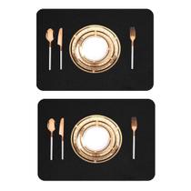 24 jogos americanos mesa jantar impermeável + porta copos