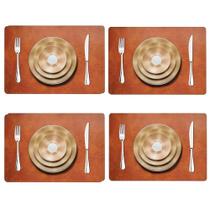 24 Jogos Americanos Mesa Jantar Impermeável + Porta Copos