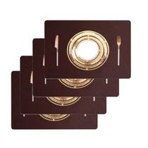 24 jogos americanos mesa jantar impermeável + porta copos 24 jogos americanos mesa jantar impermeável + porta copos