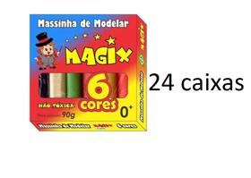24 Kit Massinha De Modelar 6 Cores Magix 90grs (24 Caixas) 24 Kit Massinha De Modelar 6 Cores Magix 90grs (24 Caixas)