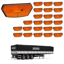 24 Lanterna Diamante Randon LED Âmbar Saída Fios