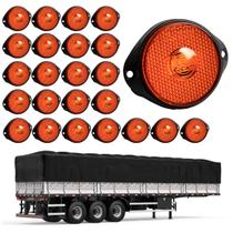 24 Lanterna Frontal Carreta LED Âmbar 65mm c/ Sup. - Conect. 24 Lanterna Frontal Carreta LED Âmbar 65mm c/ Sup. - Conect.