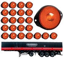 24 Lanterna Frontal Guerra LED Âmbar 65mm c/ Suporte - Fio