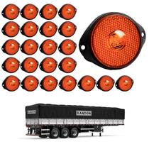 24 Lanterna Frontal Randon LED Âmbar 65mm c/ Sup. - Conect.